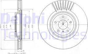 Delphi BG9073 - Disque de frein cwaw.fr