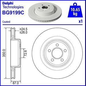 Delphi BG9199C - Disque de frein cwaw.fr