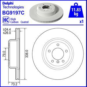 Delphi BG9197C - Disque de frein cwaw.fr