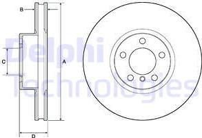 Delphi BG9141C - Disque de frein cwaw.fr