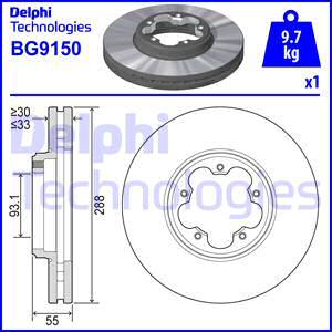 Delphi BG9150 - Disque de frein cwaw.fr