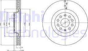 Delphi BG9109C - Disque de frein cwaw.fr