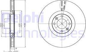 Delphi BG9107C - Disque de frein cwaw.fr