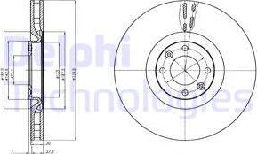 Delphi BG9107 - Disque de frein cwaw.fr