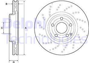 Delphi BG9189C - Disque de frein cwaw.fr