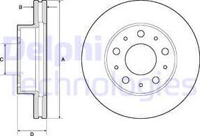 Delphi BG9180C - Disque de frein cwaw.fr