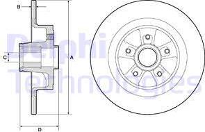 Delphi BG9136RSC - Disque de frein cwaw.fr