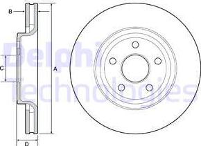 Delphi BG9121 - Disque de frein cwaw.fr