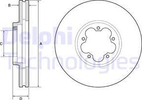 Delphi BG9176C - Disque de frein cwaw.fr