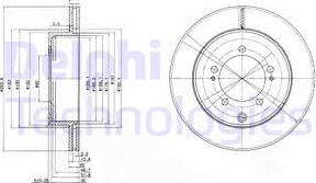 Delphi BG9849 - Disque de frein cwaw.fr