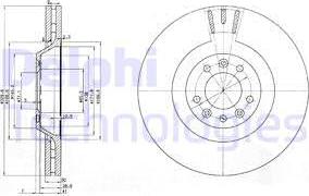 Delphi BG9844 - Disque de frein cwaw.fr