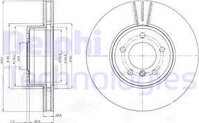 Delphi BG9871C - Disque de frein cwaw.fr