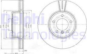 Delphi BG9871 - Disque de frein cwaw.fr