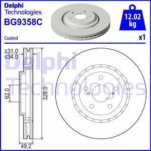 Delphi BG9358C - Disque de frein cwaw.fr