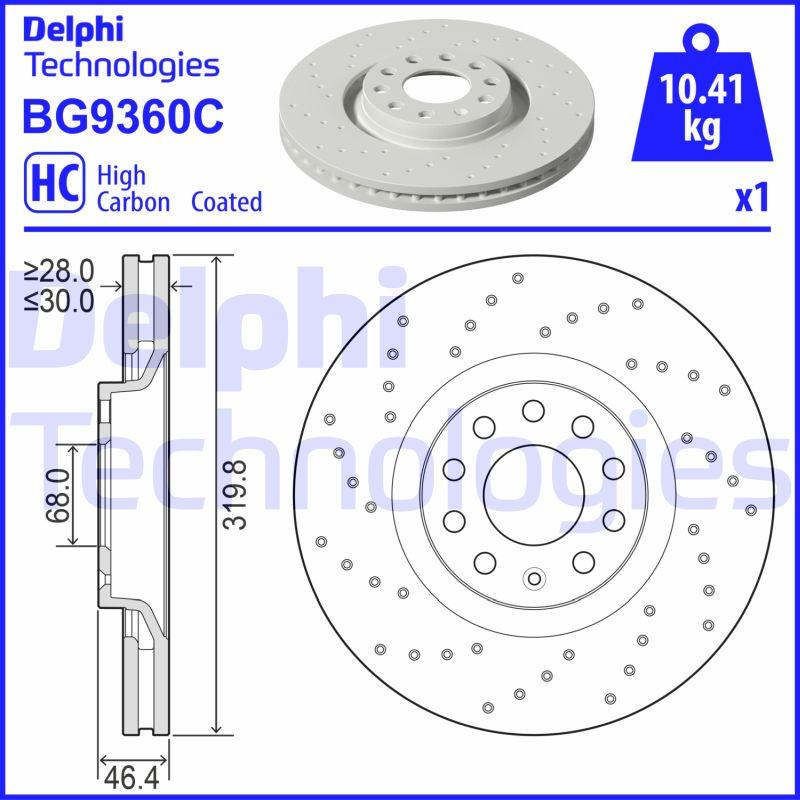 Delphi BG9360C - Disque de frein cwaw.fr