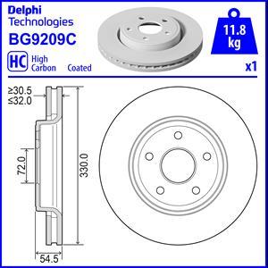 Delphi BG9209C - Disque de frein cwaw.fr