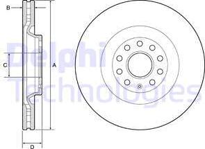 Delphi BG9202C - Disque de frein cwaw.fr