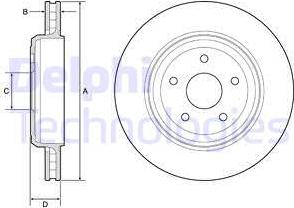 Delphi BG9214C - Disque de frein cwaw.fr