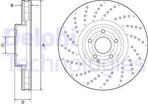 Delphi BG9215C - Disque de frein cwaw.fr