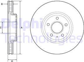 Delphi BG9218C - Disque de frein cwaw.fr