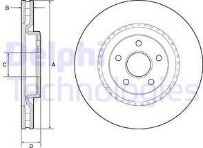 Delphi BG9213C - Disque de frein cwaw.fr