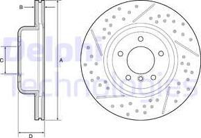 Delphi BG9235C - Disque de frein cwaw.fr