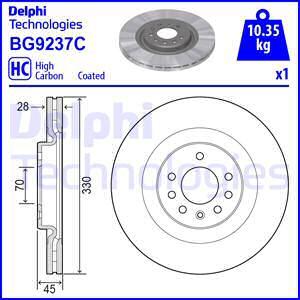 Delphi BG9237C - Disque de frein cwaw.fr