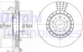 Delphi BG9783C - Disque de frein cwaw.fr