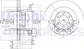 Delphi BG9722 - Disque de frein cwaw.fr