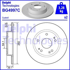 Delphi BG4997C - Disque de frein cwaw.fr