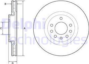 Delphi BG4944C - Disque de frein cwaw.fr