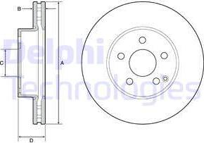 Delphi BG4945C-19B1 - Disque de frein cwaw.fr