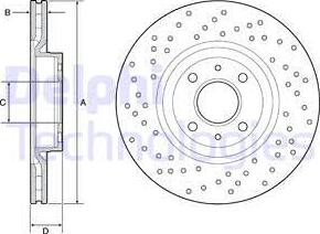 Delphi BG4943C - Disque de frein cwaw.fr