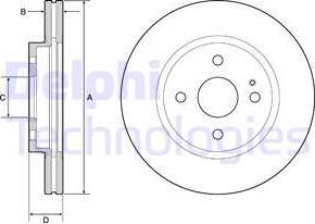 Delphi BG4942C - Disque de frein cwaw.fr