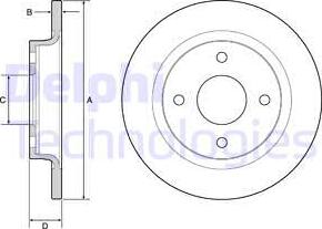 Delphi BG4954C - Disque de frein cwaw.fr