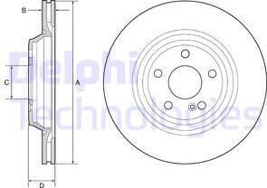 Delphi BG4957C - Disque de frein cwaw.fr