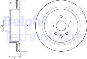 Delphi BG4962C - Disque de frein cwaw.fr