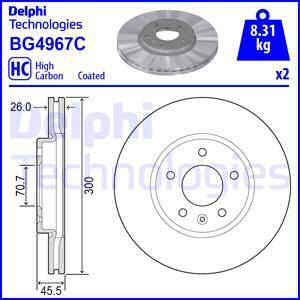 Delphi BG4967C-18B1 - Disque de frein cwaw.fr