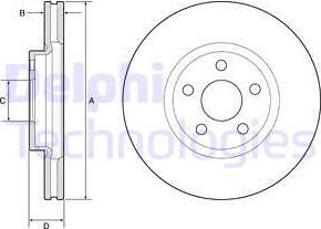 Delphi BG4918C - Disque de frein cwaw.fr