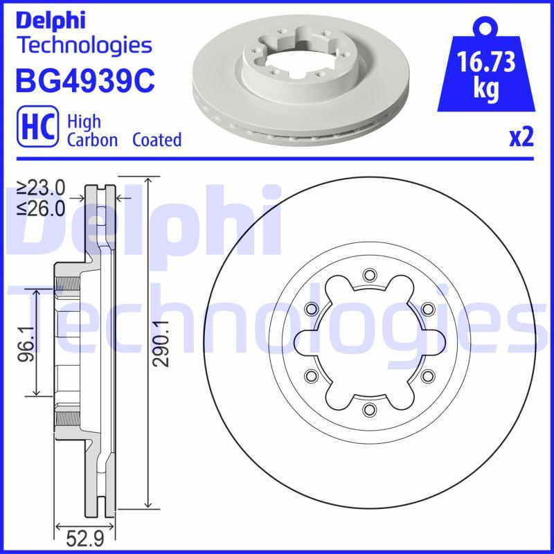 Delphi BG4939C - Disque de frein cwaw.fr