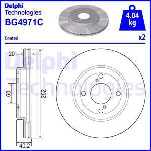 Delphi BG4971C - Disque de frein cwaw.fr