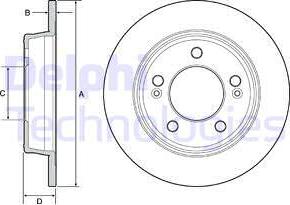 Delphi BG4559C - Disque de frein cwaw.fr