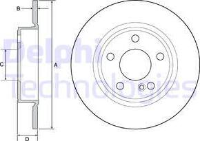 Delphi BG4555C-19B1 - Disque de frein cwaw.fr