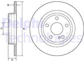 Delphi BG4558C - Disque de frein cwaw.fr