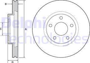 Delphi BG4562 - Disque de frein cwaw.fr