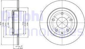 Delphi BG4534C-18B1 - Disque de frein cwaw.fr