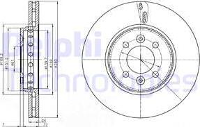 Delphi BG4536C - Disque de frein cwaw.fr