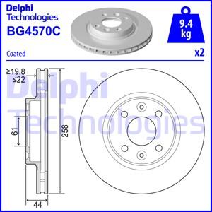 Delphi BG4570C-18B1 - Disque de frein cwaw.fr