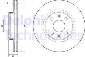 Delphi BG4570 - Disque de frein cwaw.fr