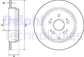 Delphi BG4694C - Disque de frein cwaw.fr